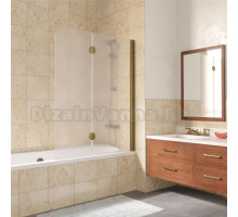 Шторка на ванну Vegas Glass E2V LUX 120 05 10 R профиль бронза, стекло сатин