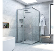 Душевой уголок Vegas Glass ZA NOVO 80 07 01 профиль хром матовый, стекло прозрачное