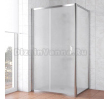 Душевой уголок Vegas Glass ZP+ZPV TUR NOVO 100*90 08 10 профиль глянцевый хром, стекло сатин