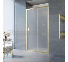 Душевая дверь в нишу Vegas Glass ZP TUR NOVO 125 09 10 125 см, профиль золото, стекло сатин