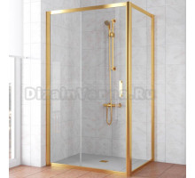 Душевой уголок Vegas Glass ZP+ZPV TUR NOVO 130*90 09 01 профиль золото, стекло прозрачное