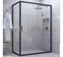 Душевой уголок Vegas Glass ZP+ZPV NOVO 130*90 02М 01 профиль черный матовый, стекло прозрачное