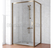 Душевой уголок Vegas Glass ZP+ZPV TUR NOVO 130*100 05 01 профиль бронза, стекло прозрачное