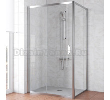 Душевой уголок Vegas Glass ZP+ZPV TUR NOVO 140*80 08 01 профиль глянцевый хром, стекло прозрачное