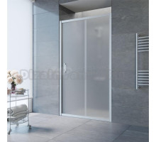 Душевая дверь в нишу Vegas Glass ZP NOVO 145 07 10 145 см, профиль матовый хром, стекло сатин