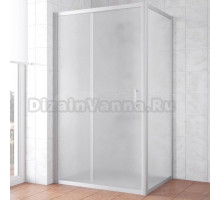 Душевой уголок Vegas Glass ZP+ZPV NOVO 140*90 07 10 профиль матовый хром, стекло сатин