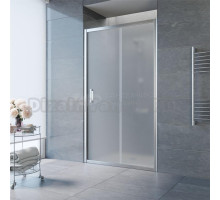 Душевая дверь в нишу Vegas Glass ZP TUR NOVO 155 08 10 155 см, профиль глянцевый хром, стекло сатин