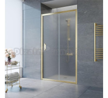 Душевая дверь в нишу Vegas Glass ZP TUR NOVO 120 09 R04 120 см, профиль золото, стекло ретро
