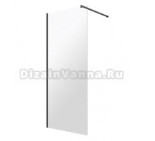 Душевой уголок Omnires Marina DNR90XBLTR 90 см walk-in, стекло прозрачное, черный
