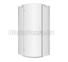 Душевой уголок Omnires Manhattan ADF10XLUX-TCRTR 100 х 100 x 195 см, стекло прозрачное, хром