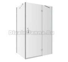 Душевой уголок Omnires Manhattan MH8010CRTR 80 х 100 x 195 см, стекло прозрачное, хром
