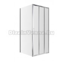 Душевой уголок Omnires Chelsea CH8090CRTR 80 x 90 х 190 см, двери раздвижные 3 секции, стекло прозрачное, хром