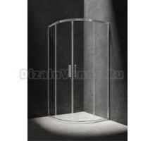Душевой уголок Omnires Chelsea NDF90XCRTR 90 x 90 х 190 см, четверть круга, стекло прозрачное, хром