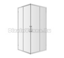 Душевой уголок Omnires Chelsea NDC80XCRTR 80 x 80 х 190 см, двери раздвижные 2 секции, стекло прозрачное, хром