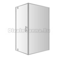 Душевой уголок Omnires S S-90/120KCRTR 90 x 120 х 190 см, стекло прозрачное, хром