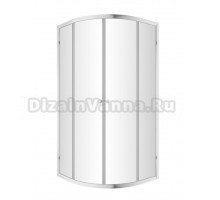 Душевой уголок Omnires Bronx S203080/90CRTR 80 x 90 х 185 см, четверть круга, стекло прозрачное, хром