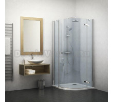 Душевой уголок Roltechnik Elegant Line GRL1/GRP1/1000 L/P,  100 х 100 см, стекло прозрачное