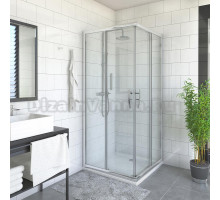 Душевой уголок Roltechnik Proxima Line, 90 х 90 см двустворчатый, стекло прозрачное