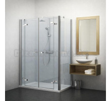 Душевой уголок Roltechnik Elegant Line 150 х 100 см двустворчатый с неподвижной стенкой, стекло прозрачное