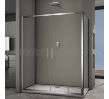 Душевой уголок Veconi Rovigo RV34-150100PR-01-19C3, 150 x 100 см, профиль хром, стекла прозрачные