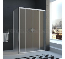 Душевой уголок Veconi Rovigo RV-24 Pear, RV24-12070PR-02-19C1, 120 x 70 x 185 см, профиль хром, стекла текстурные