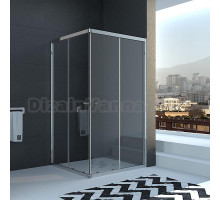Душевой уголок Veconi Rovigo RV-22, RV22-80K-01-19C2, 80 x 80 x 185 см, профиль хром, стекла прозрачные