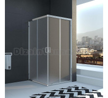 Душевой уголок Veconi Rovigo RV-11 Pear, RV11-90K-02-19C1, 90 x 90 x 185 см, профиль хром, стекла текстурные