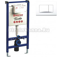 Система инсталляции для унитазов Pestan Fluenta 40006356 + 40006360 с кнопкой смыва, белый