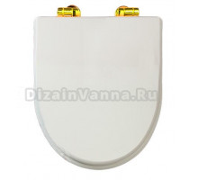 Крышка-сиденье Migliore Milady ML.MLD-26.710.LB.DO с сист.Mi.CRolift, цвет Laccato Bianco, фурнитура-золото