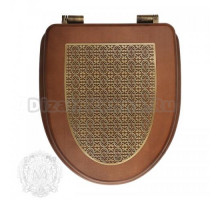 Крышка-сиденье Migliore Milady ML.MLD-26.715.NC.BR с декором "решетка" Орех/бронза