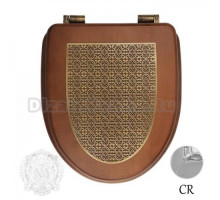 Крышка-сиденье Migliore Milady ML.MLD-26.715.NC.CR с декором "решетка" Орех/хром