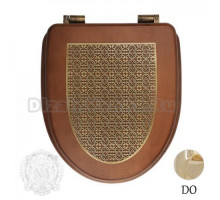 Крышка-сиденье Migliore Milady ML.MLD-26.715.NC.DO с декором "решетка" Орех/золото