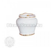 Бачок подвесной низкий Migliore Milady ML.MLD-25.738.D2 кнопка Белый/декор золото D2