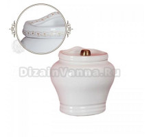 Бачок подвесной низкий Migliore Milady ML.MLD-25.738.D3.BR кнопка Белый/декор винтаж D3