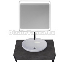 Мебель для ванной 1MarKa Grunge Loft 90 бетон темно-серый
