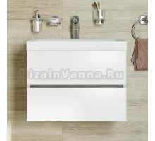 Тумба с раковиной Aquanet Rosso 60 белая, дуб рошелье