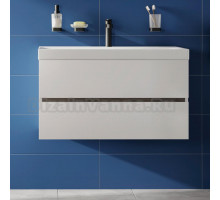 Тумба с раковиной Aquanet Rosso 80 белая, дуб рошелье