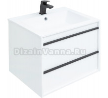 Тумба с раковиной Aquanet Lino 60 белый матовый