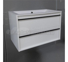 Тумба с раковиной Aquanet Lino 70 белый матовый