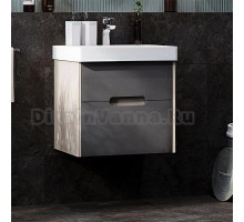 Тумба с раковиной AQUATON Оливия 55, грей/дуб ойстер