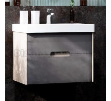 Тумба с раковиной AQUATON Оливия 70, грей/дуб ойстер