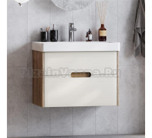 Тумба с раковиной AQUATON Оливия 70, бежевый/дуб велл