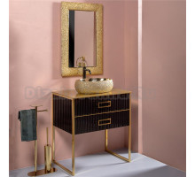 Мебель для ванной Armadi Art Monaco 80 со столешницей черная, золото