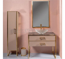 Мебель для ванной Armadi Art Monaco 100 столешницей из мрамора капучино, золото