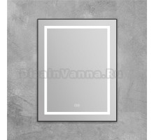 Зеркало BelBagno Kraft SPC-KRAFT-685-885-TCH-WARM-NERO черное, с подогревом