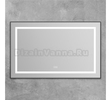 Зеркало BelBagno Kraft SPC-KRAFT-1085-685-TCH-WARM-NERO черное, с подогревом