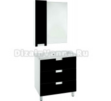 Мебель для ванной Bellezza Пегас 80 напольная, черная
