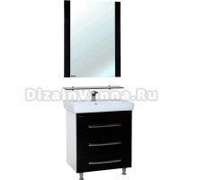 Мебель для ванной Bellezza Рокко 70 напольная, черная