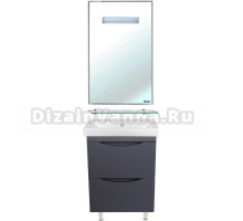 Мебель для ванной Bellezza Санриса 60 напольная, серебро