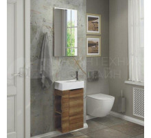 Мебель для ванной Comforty Матэ 40, подвесная, дуб темно-коричневый